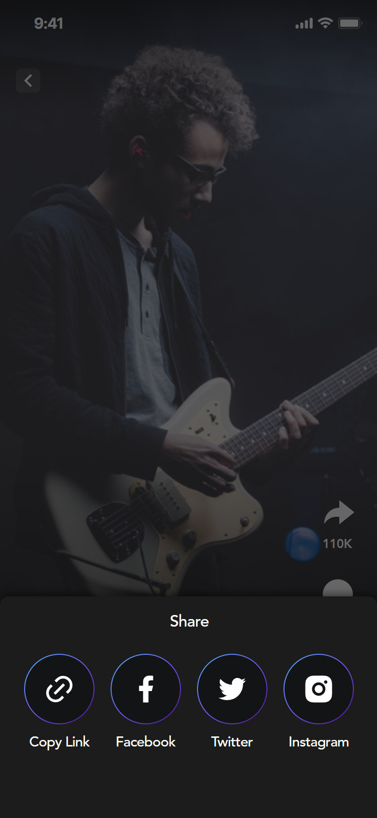 Opening Act app: share