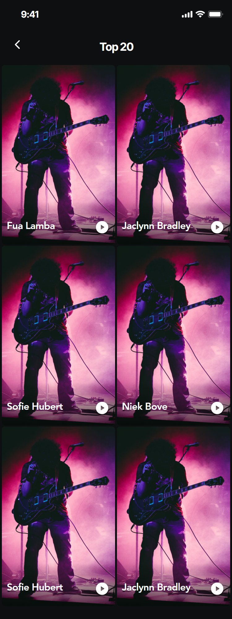 Opening Act app: top 20