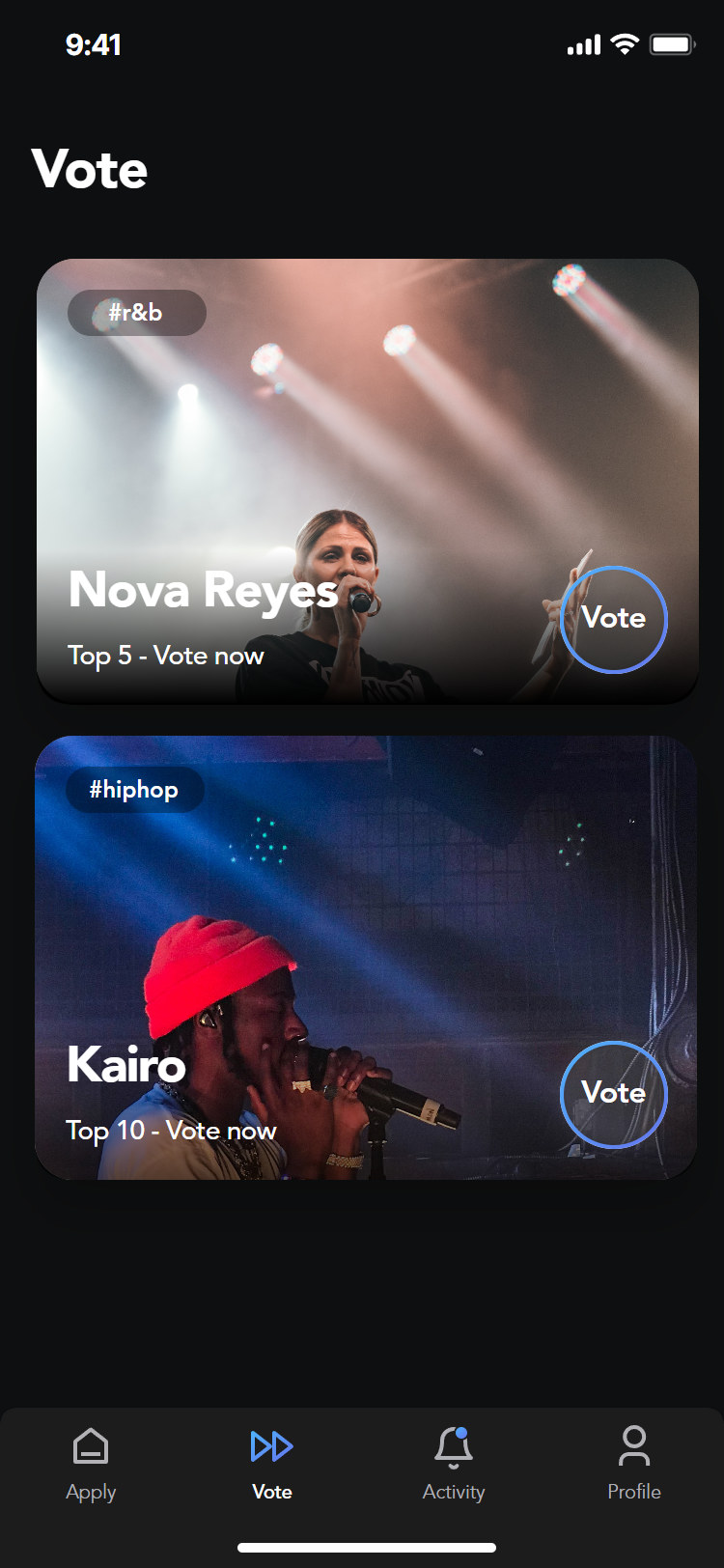 Opening Act app: vote now