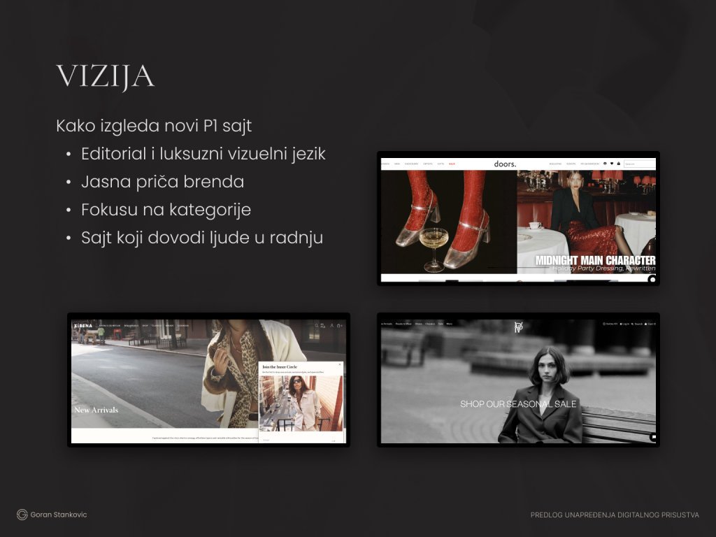 Slide: the vision for the new site