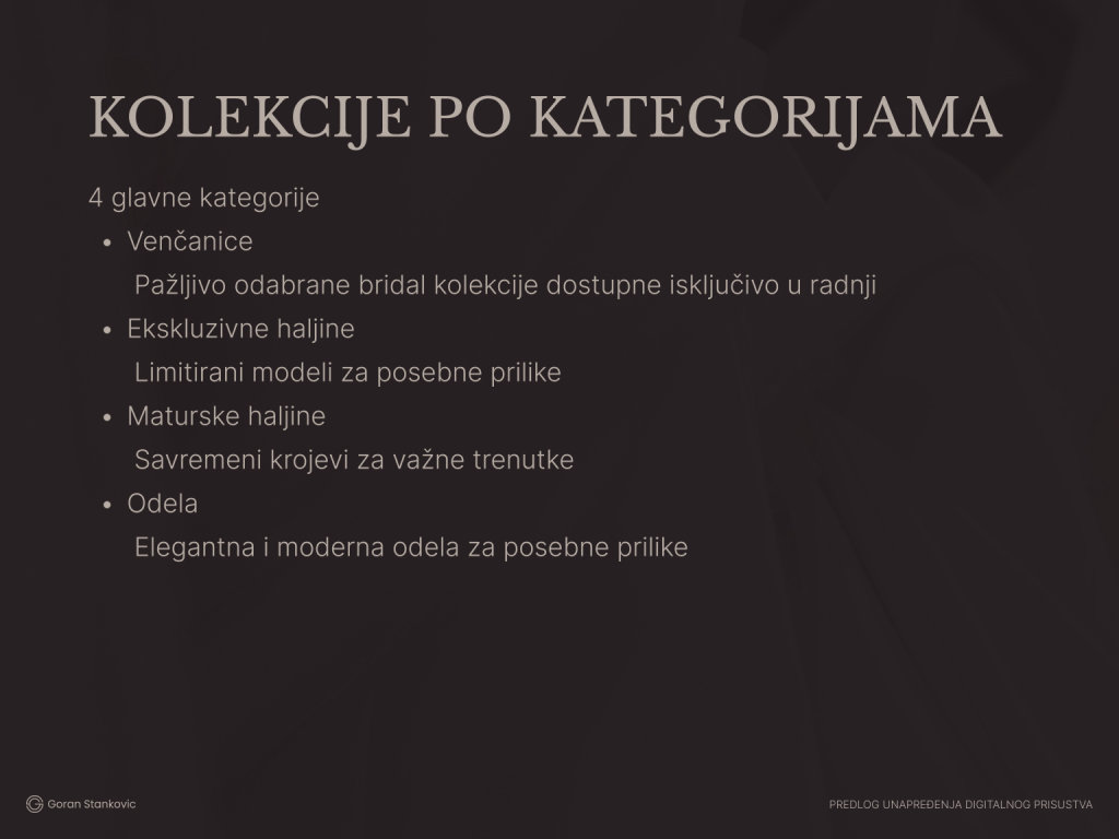 Slide: collections by category