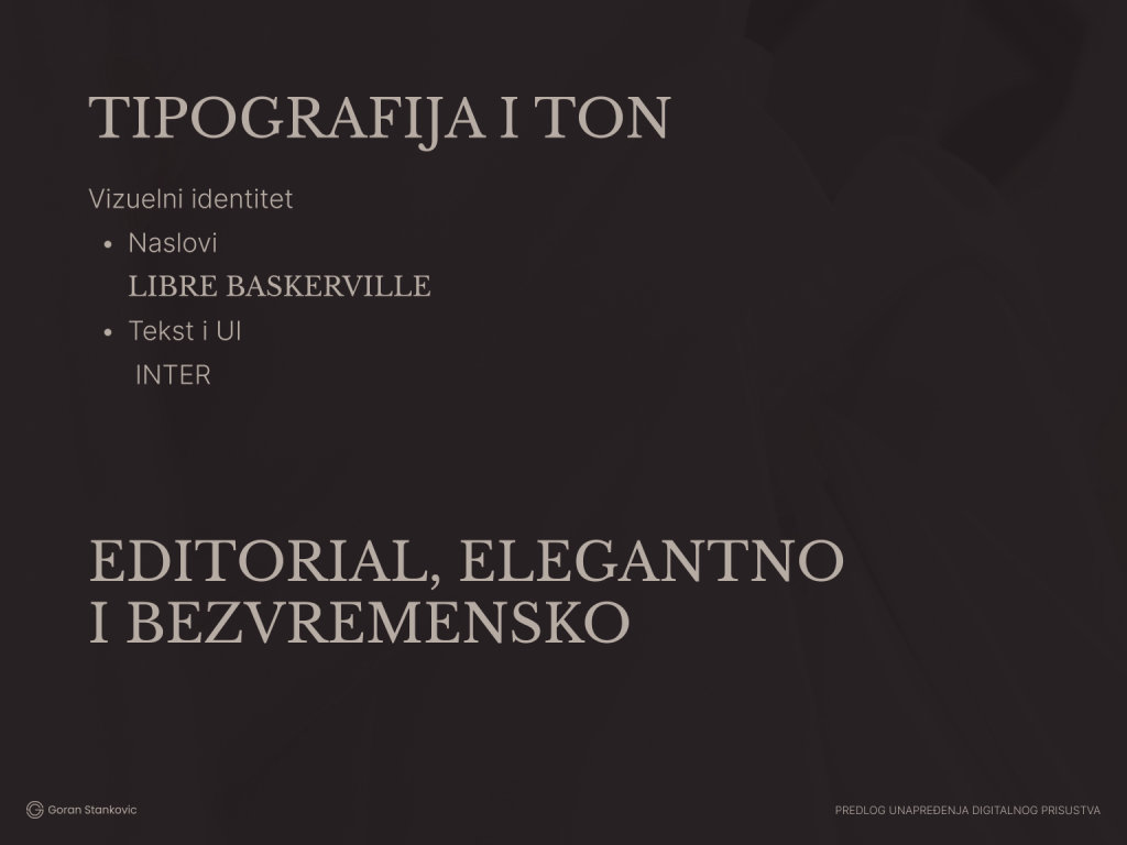 Slide: typography and tone