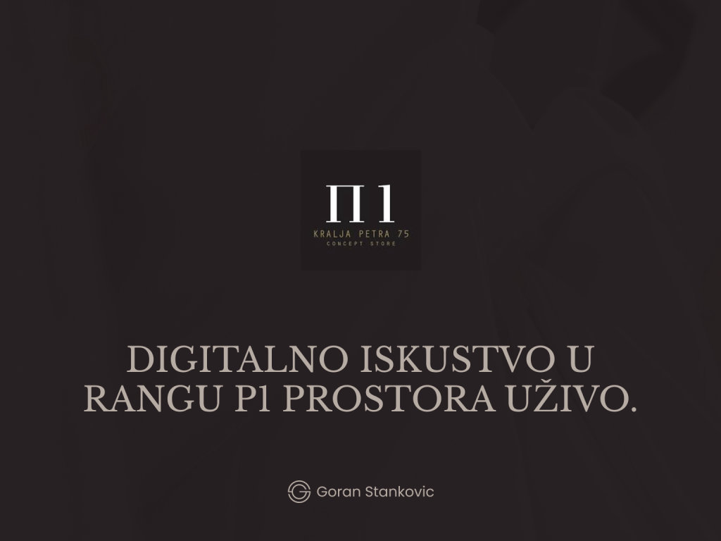 Closing slide: Digitalno iskustvo u rangu P1 prostora uživo
