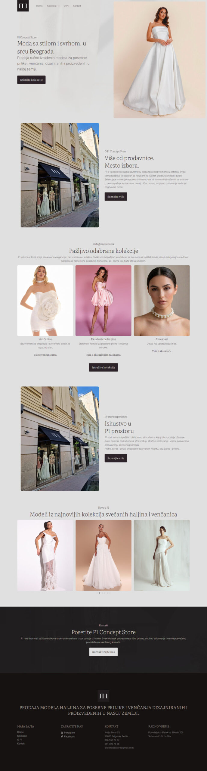 P1 home page, full length