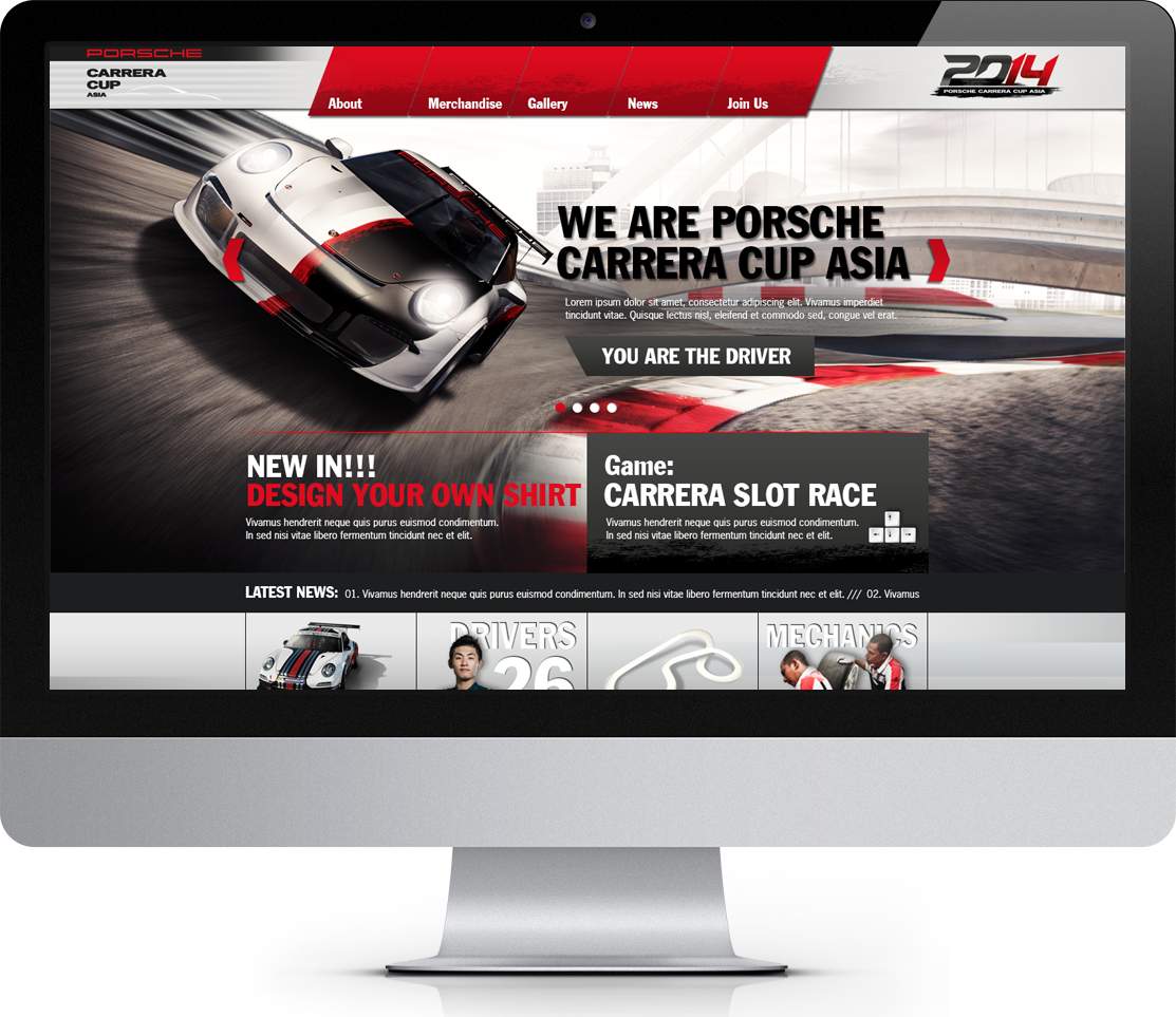 Microsite home on a desktop screen