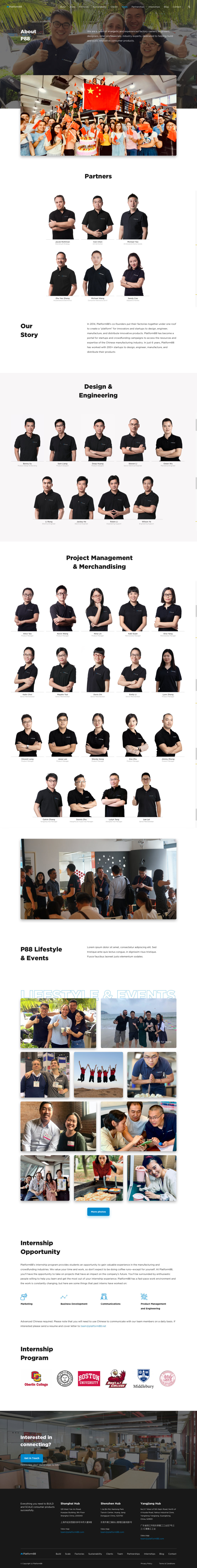 Team page, full length