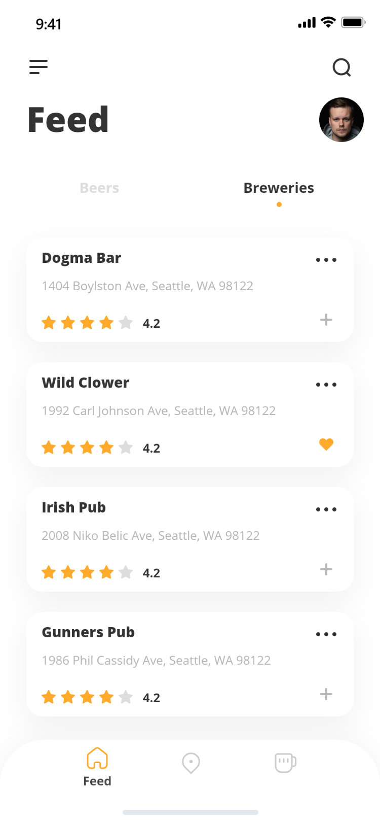Pour Choices guest app: brewery feed
