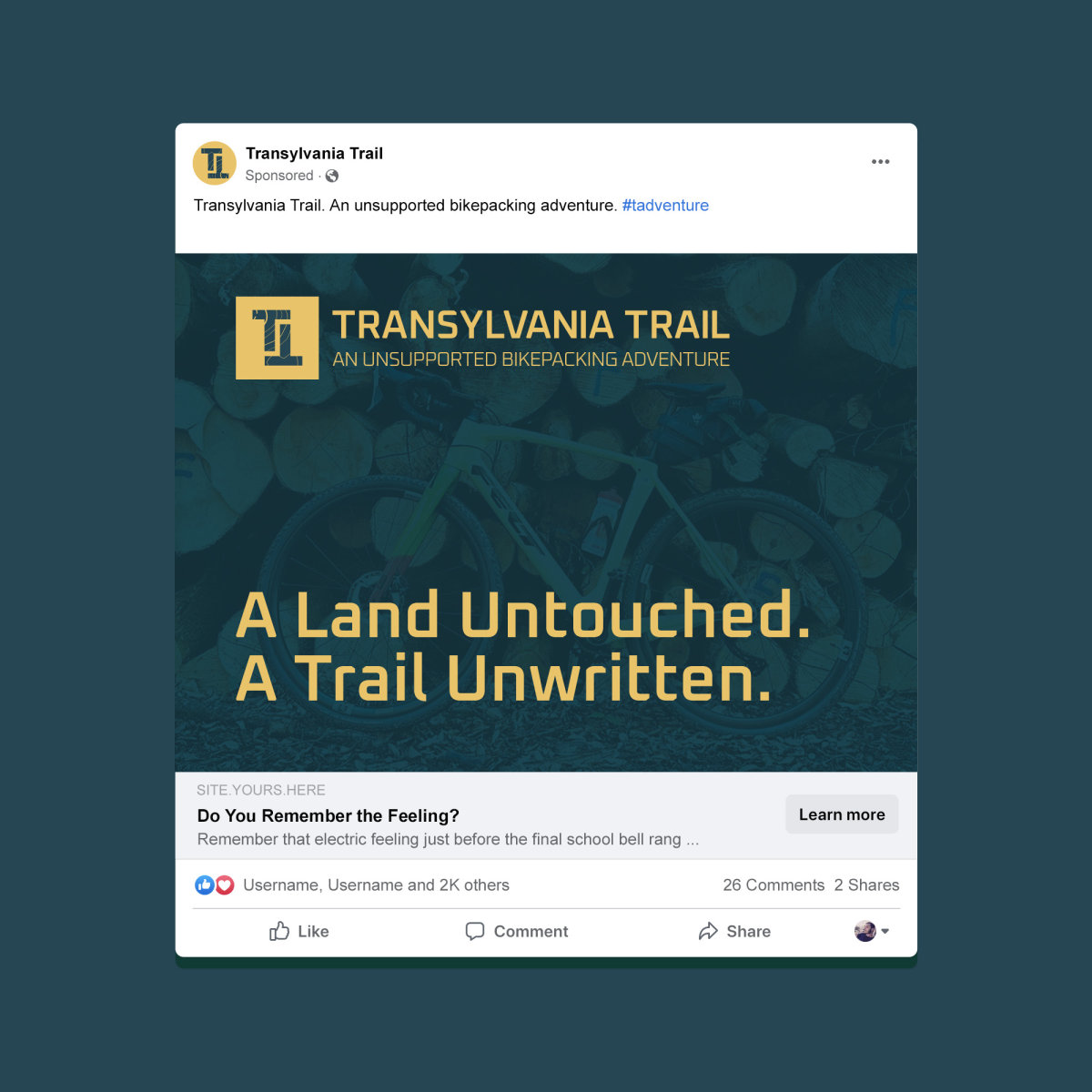 Transylvania Trail social ad: A land untouched, a trail unwritten