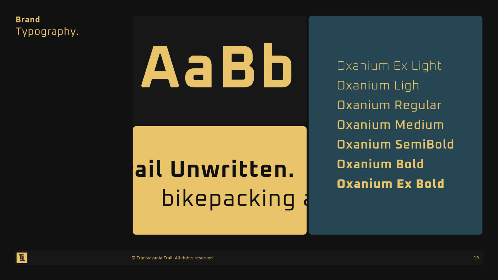 Brand guidelines, typography in Oxanium