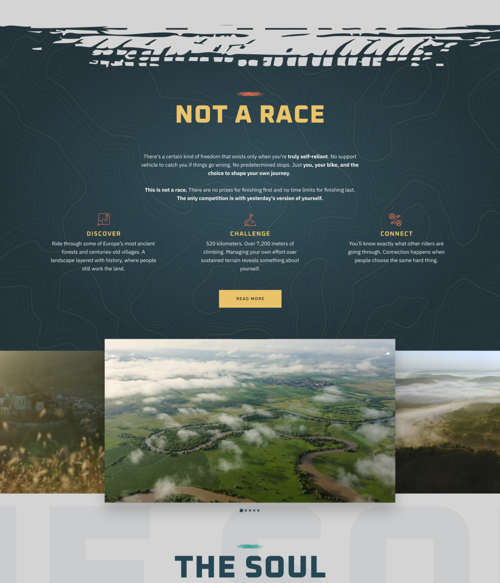 Home page, part two: not a race and the soul of the trail