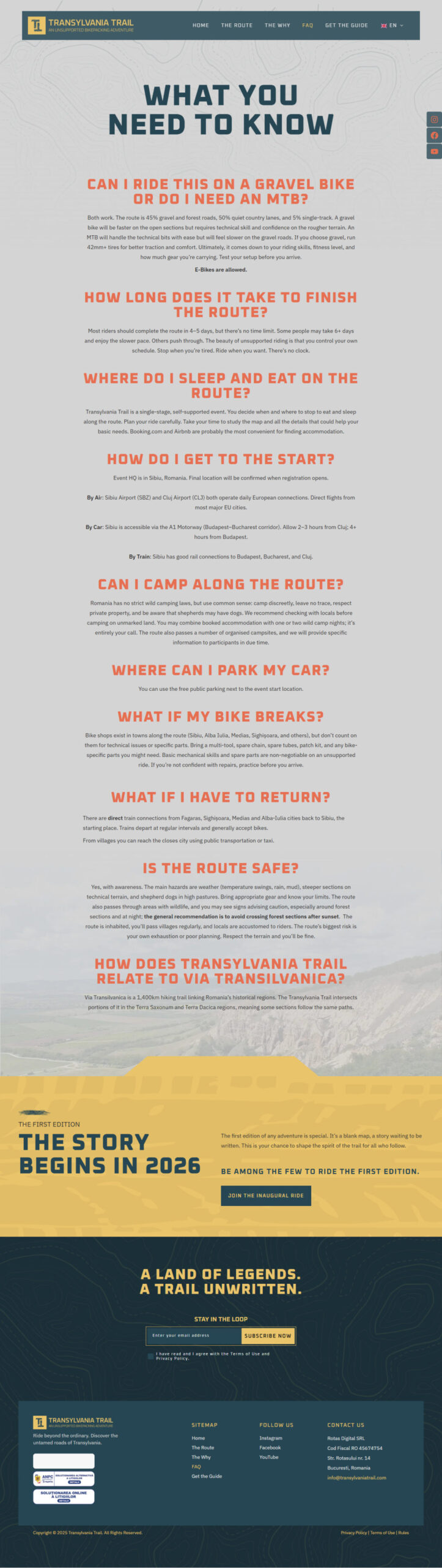FAQ page, full length