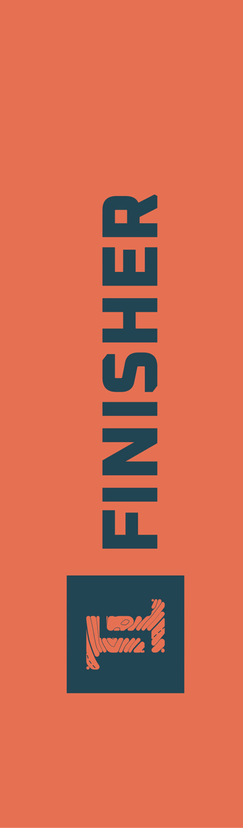 Finisher flag in coral