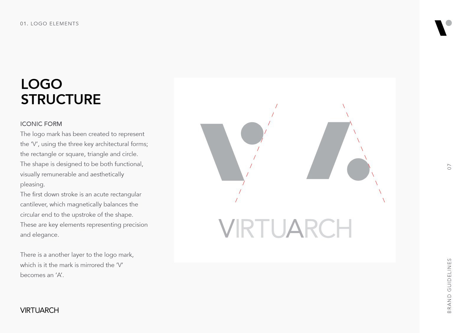 VirtuArch brand guidelines: logo structure