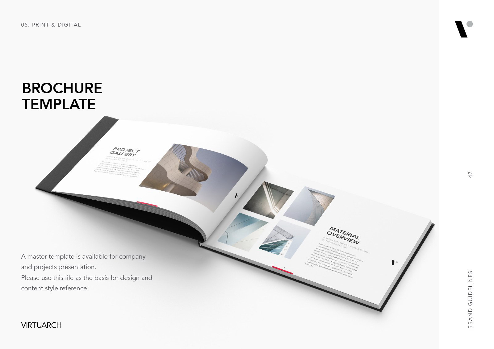 VirtuArch brand guidelines: brochure template