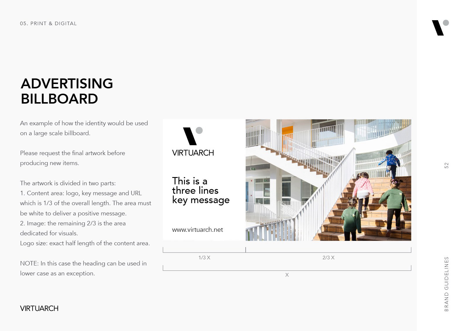VirtuArch brand guidelines: advertising billboard