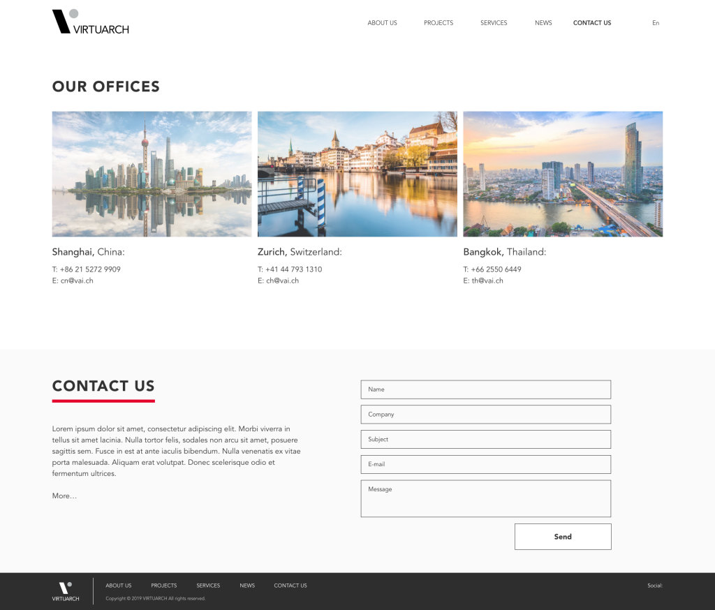 Contact page design