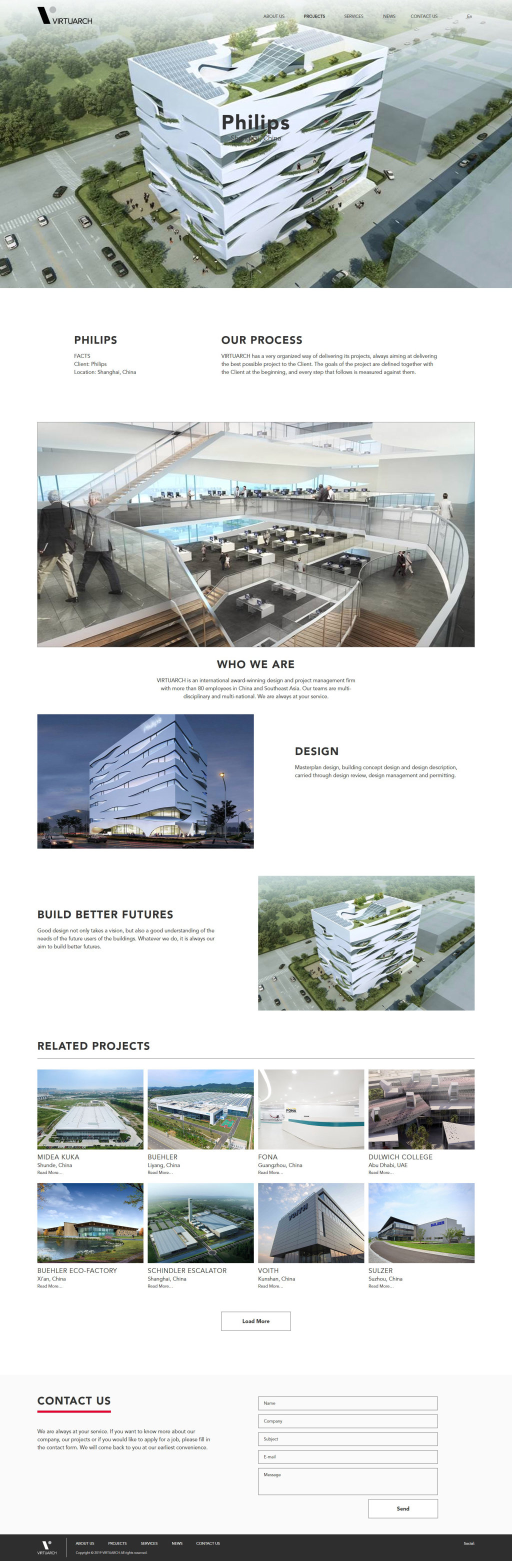 Project page design for Philips, Shanghai, full length