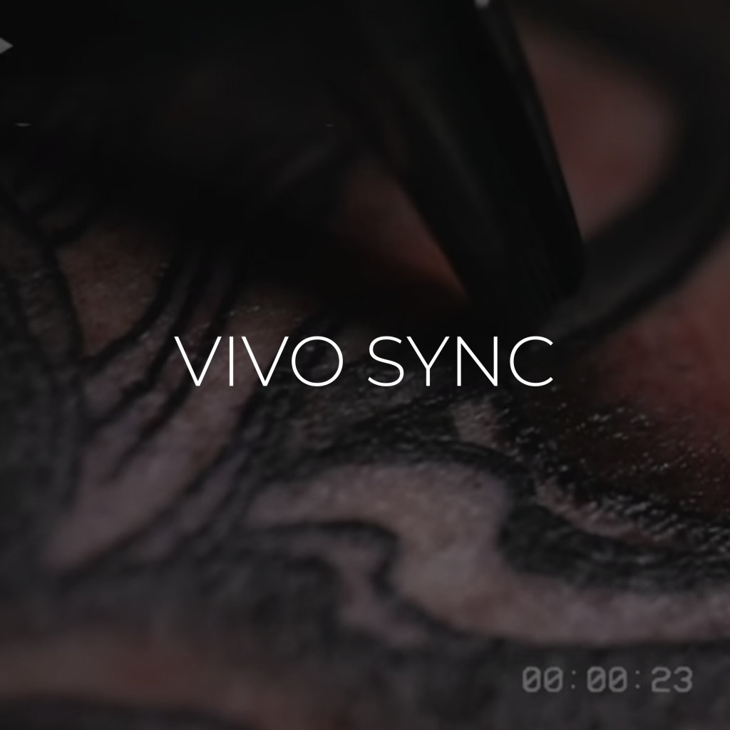 Vivo Sync wordmark over a tattoo needle close-up