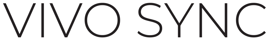 Vivo Sync wordmark, dark, on Bone