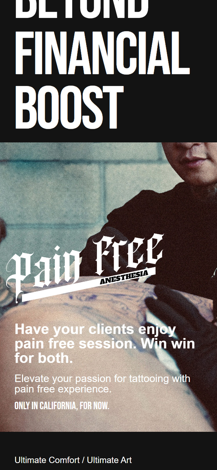 Pain Free anesthesia on a phone