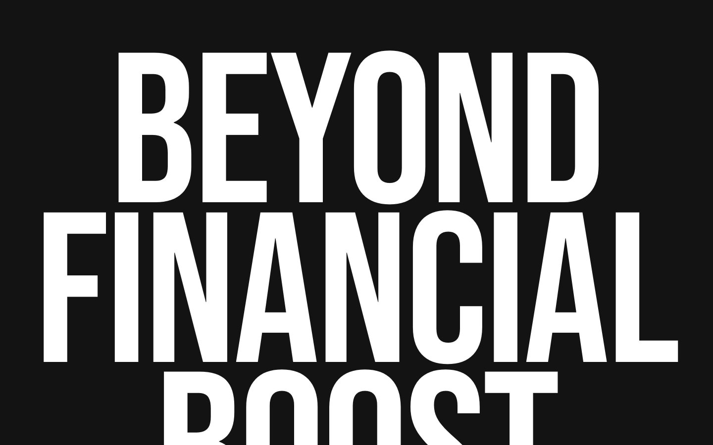 Beyond financial boost section